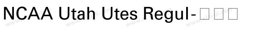 NCAA Utah Utes Regul字体转换